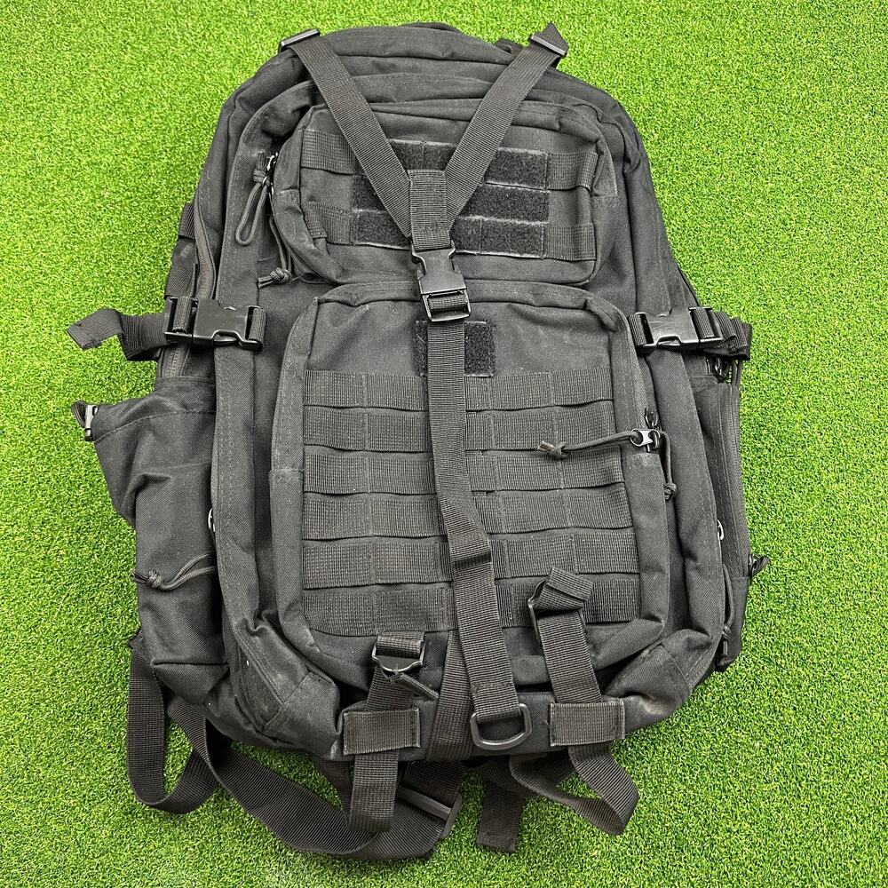 Reebow Gear Black Military Tactical Backpack 3 Day Assault Pack Molle Bag